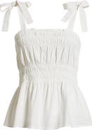 BP. Smocked Linen Blend Tank