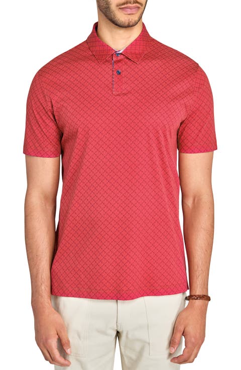 Slim Fit Geo Short Sleeve Polo