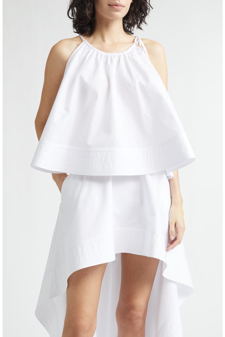Cotton Poplin Trapeze Top, Main, color, PURE WHITE