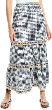 MAX STUDIO Ruffle Tiered Midi Skirt