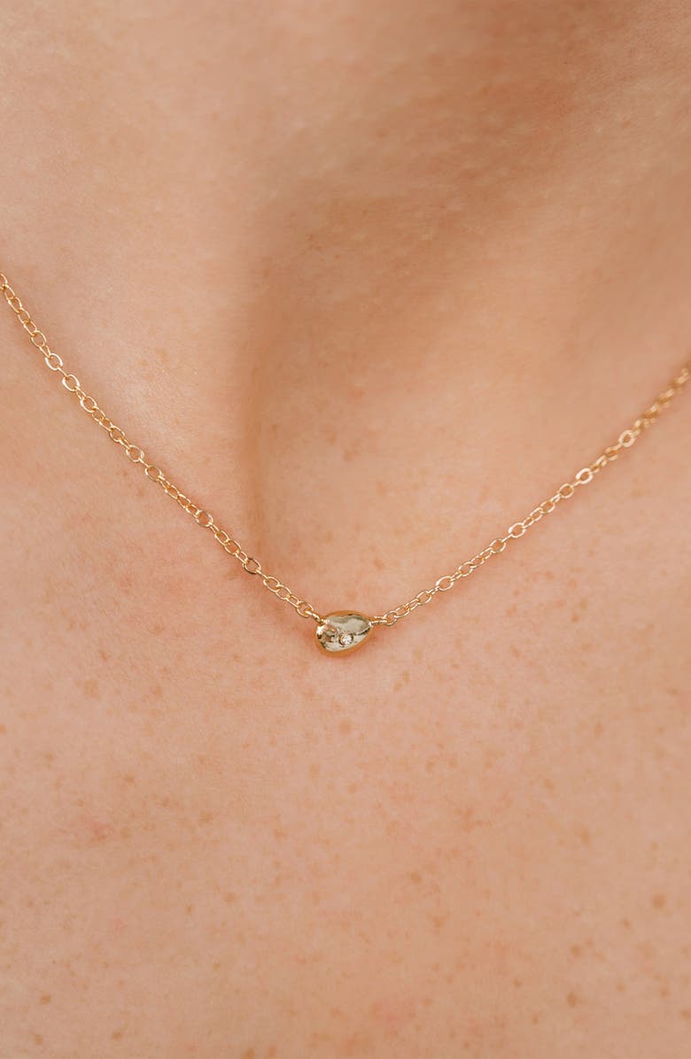 Ettika Polished Pebble Pendant Necklace, Main, color, Gold