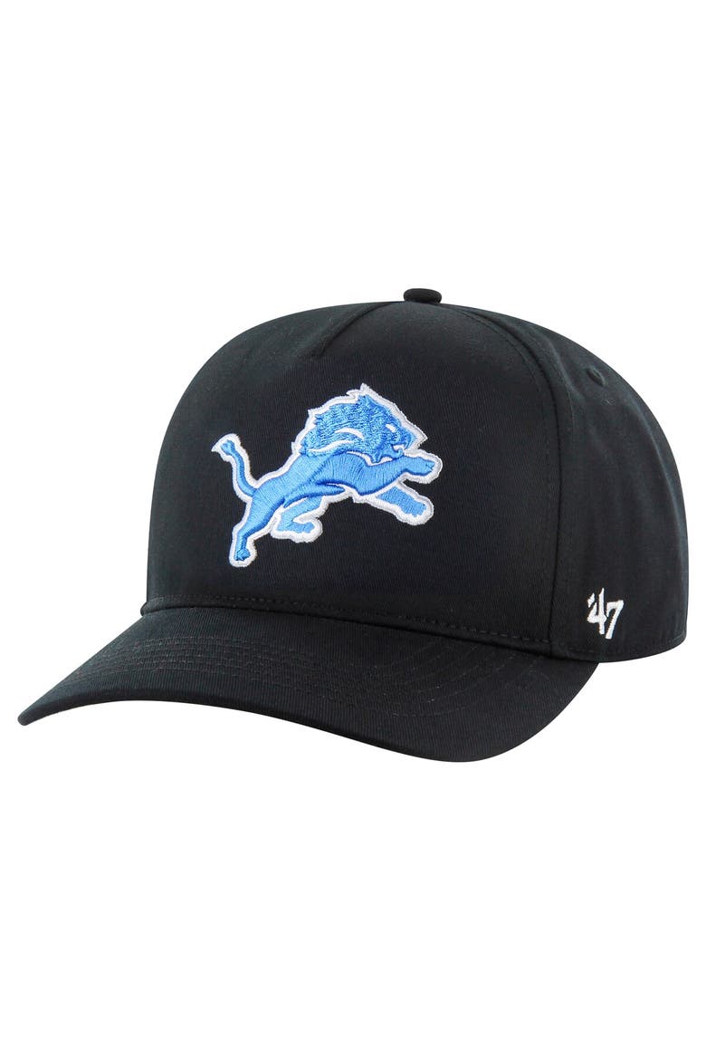 Men's '47 Black Detroit Lions Hitch Adjustable Hat, Main, color, Black