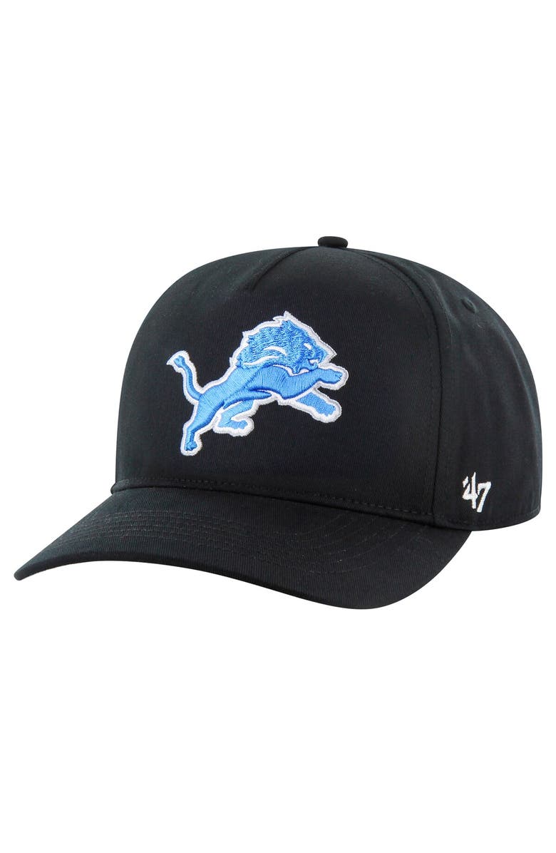 '47 Men's '47 Black Detroit Lions Hitch Adjustable Hat, Main, color, Black