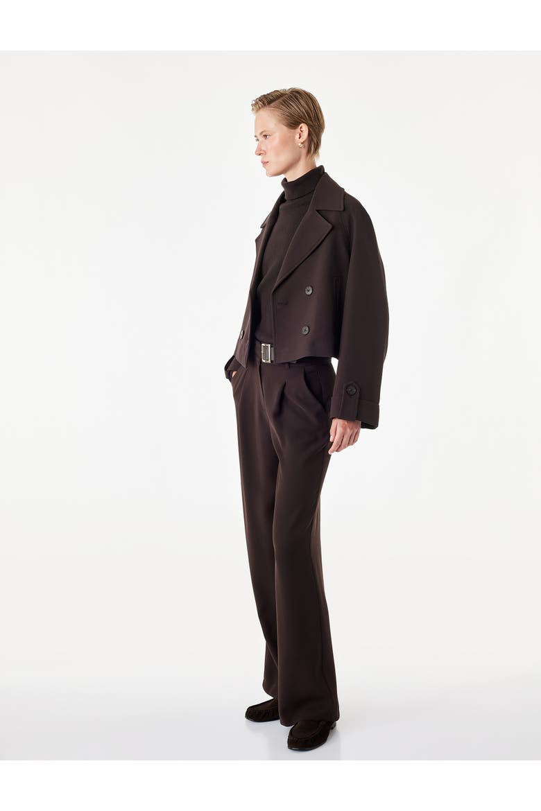 Belt Detail Wide Leg Trousers, Alternate, color, BROWN