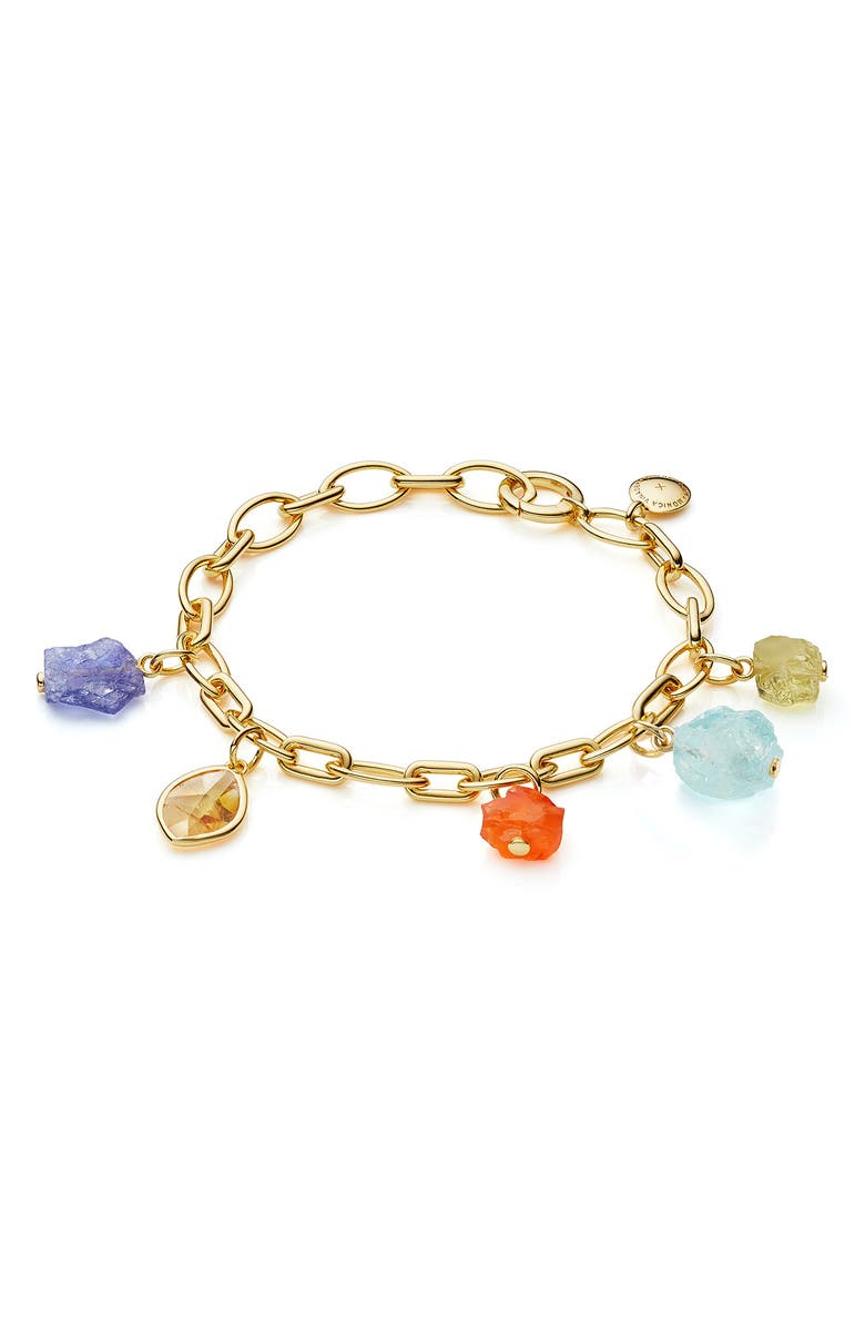 Monica Vinader x Caroline Issa Gemstone Bracelet, Main, color, 