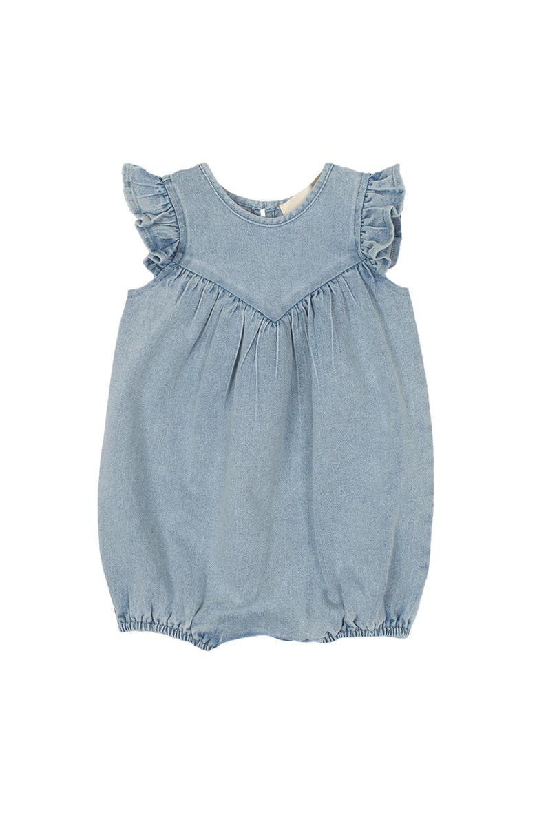 Mabel + Honey Sunset Fields Blue Baby Romper, Main, color, Blue