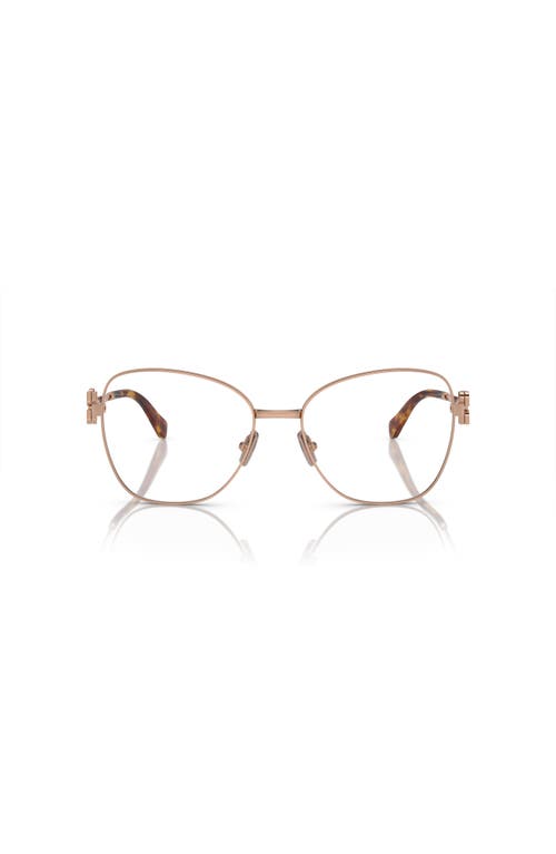 Miu Miu 56mm Pilot Optical Glasses In Pink