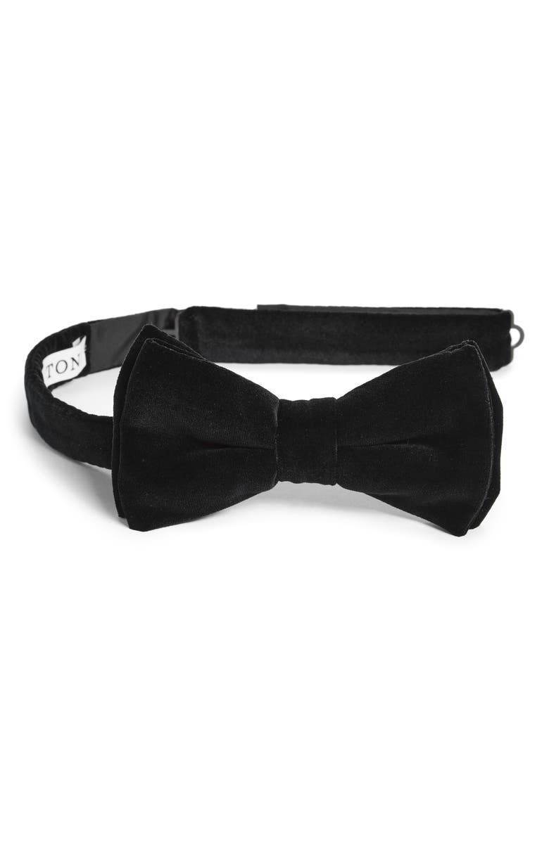 Eton Velvet Bow Tie, Main, color, Black