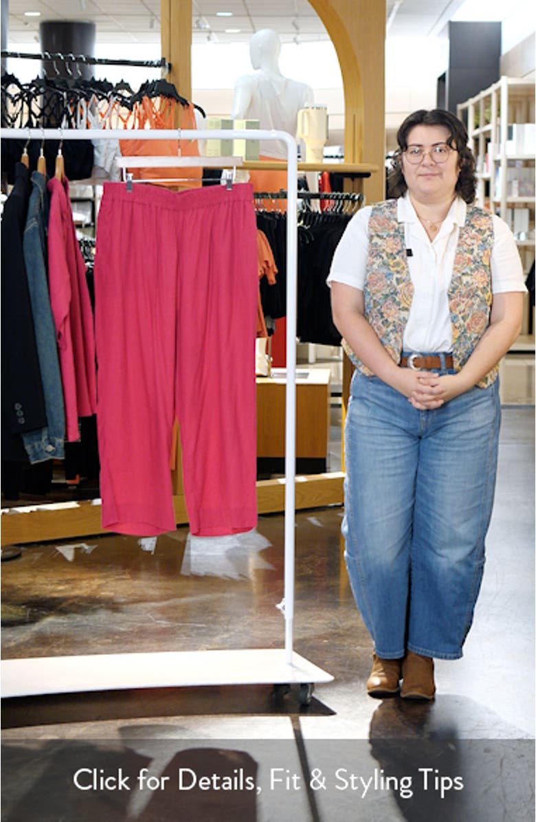 Iris Linen Blend Pull-On Pants, sales video thumbnail