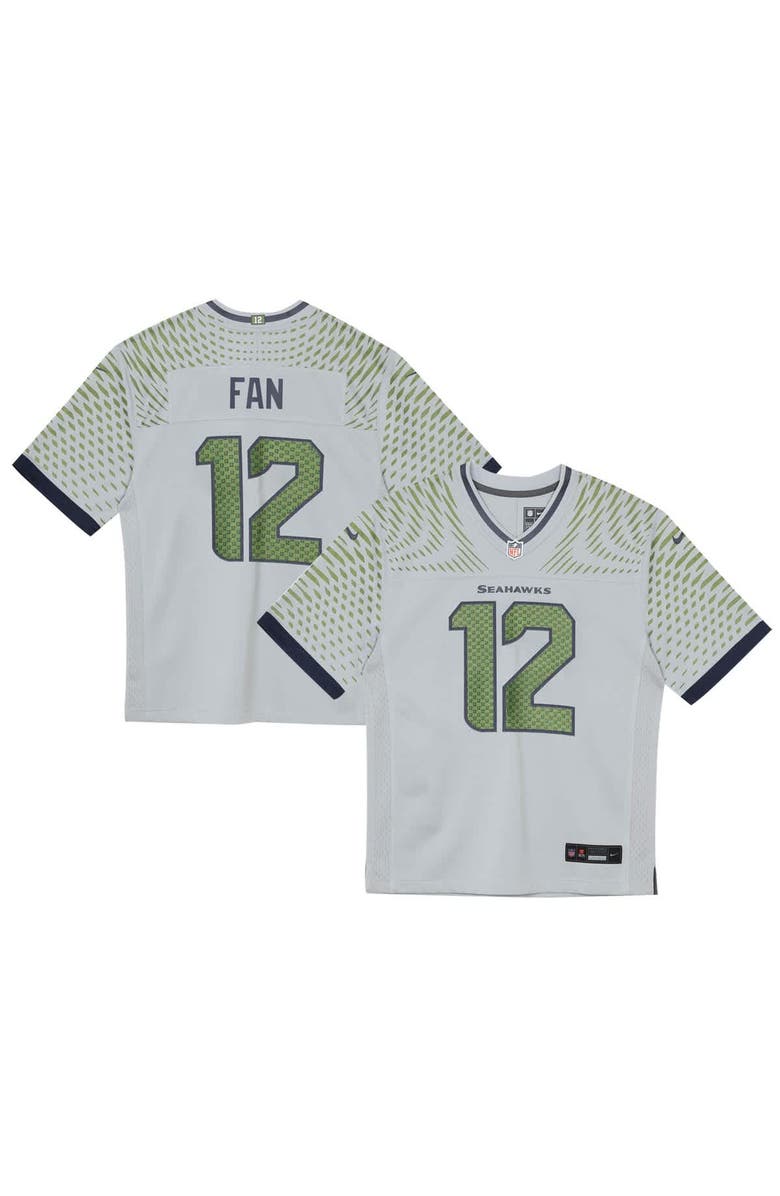 Nike Preschool Nike 12s Wolf Gray 2025 Rivalries Collection Game Jersey, Main, color, Gray