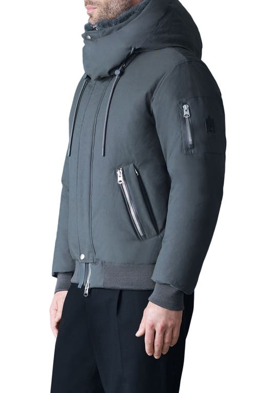 Mackage Iker-z Water Resistant Quilted Down Puffer Jacket With Removable Hood In Gray