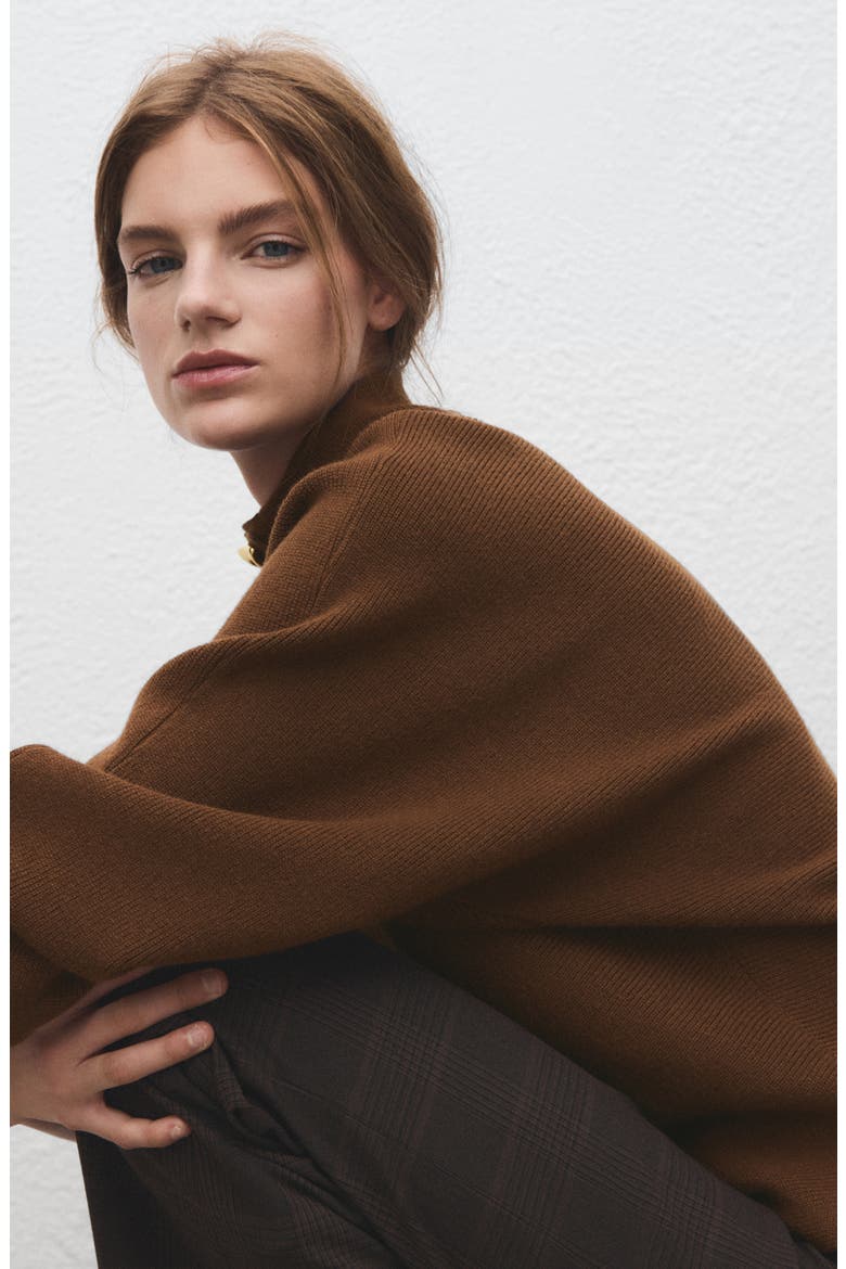Uptown Polo Sweater, Alternate, color, BROWN