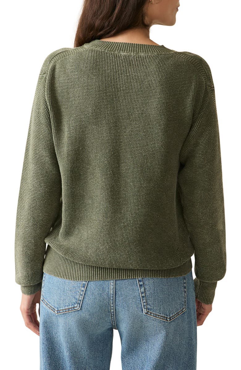 Faherty Sunwash Organic Cotton Crewneck Sweater, Alternate, color, Beetle