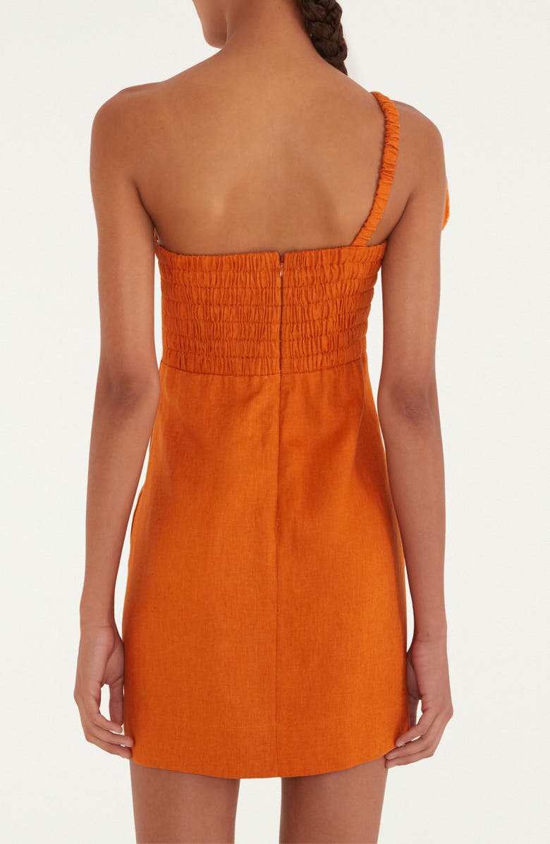 FARM Rio Orange Flower Euroflax<sup>™</sup> Premium Linen Minidress, Alternate, color, Orange