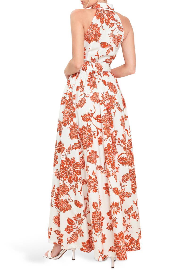 Belted Maxi Shirtdress, Alternate, color, IVORY RUST