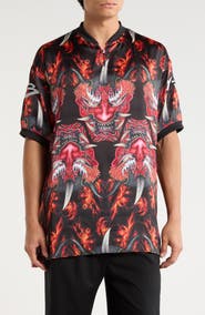 Y-3 Satin Yaksha Graphic Jersey Polo