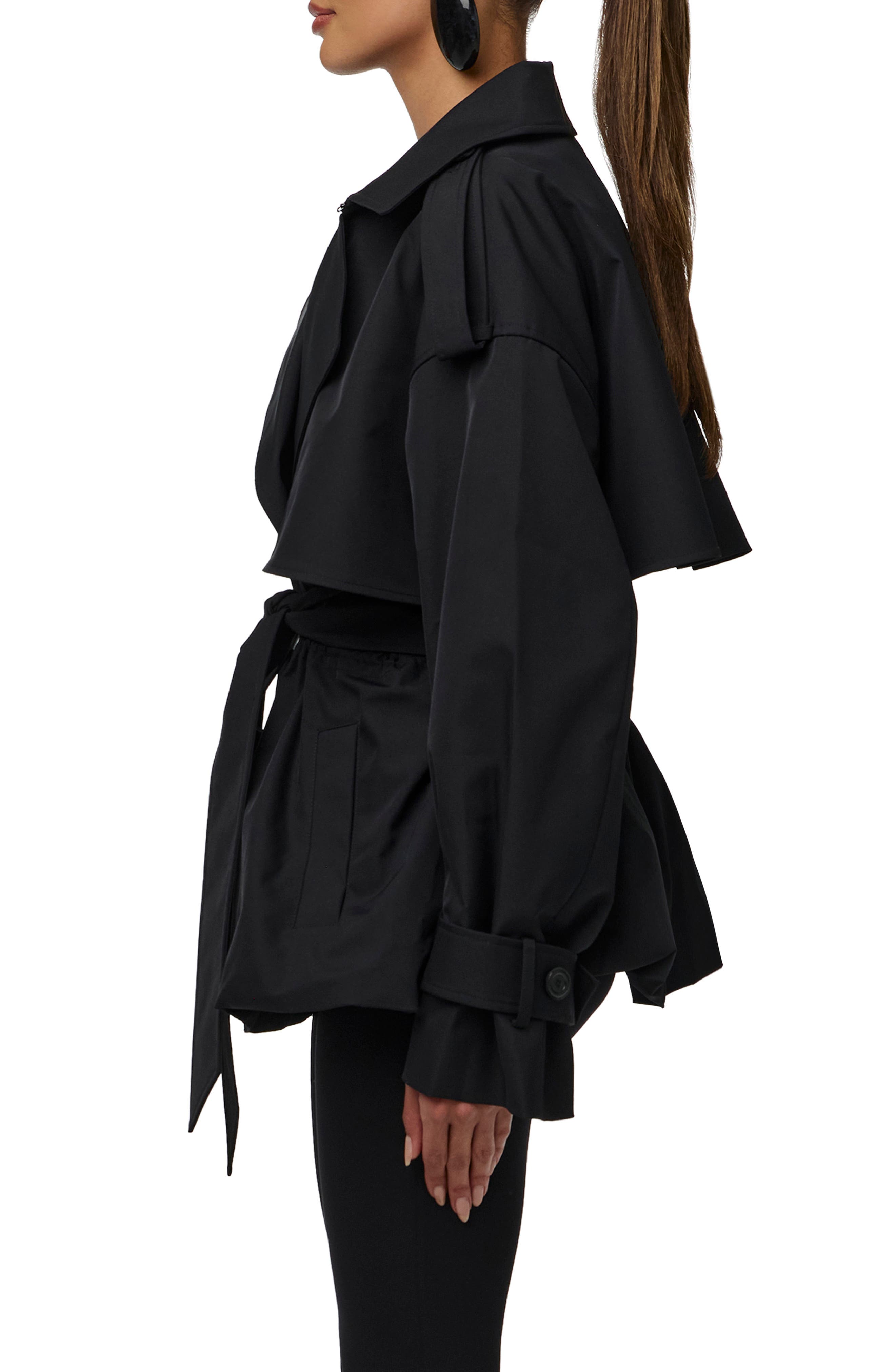 Naked Wardrobe Nylon Bubble Trench Coat (Women) | Nordstrom