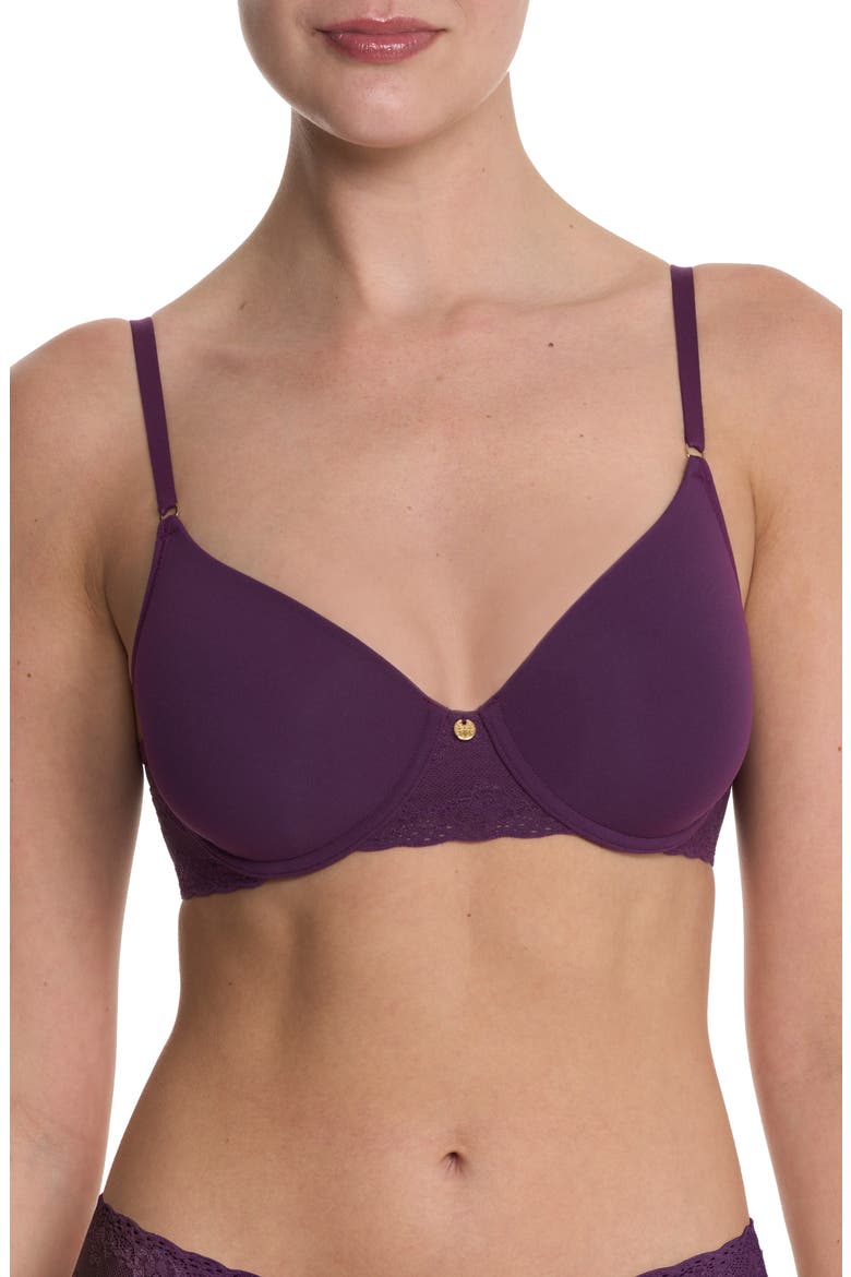 Bliss Perfection Comfort T-Shirt Bra, Main, color, FIG JAM
