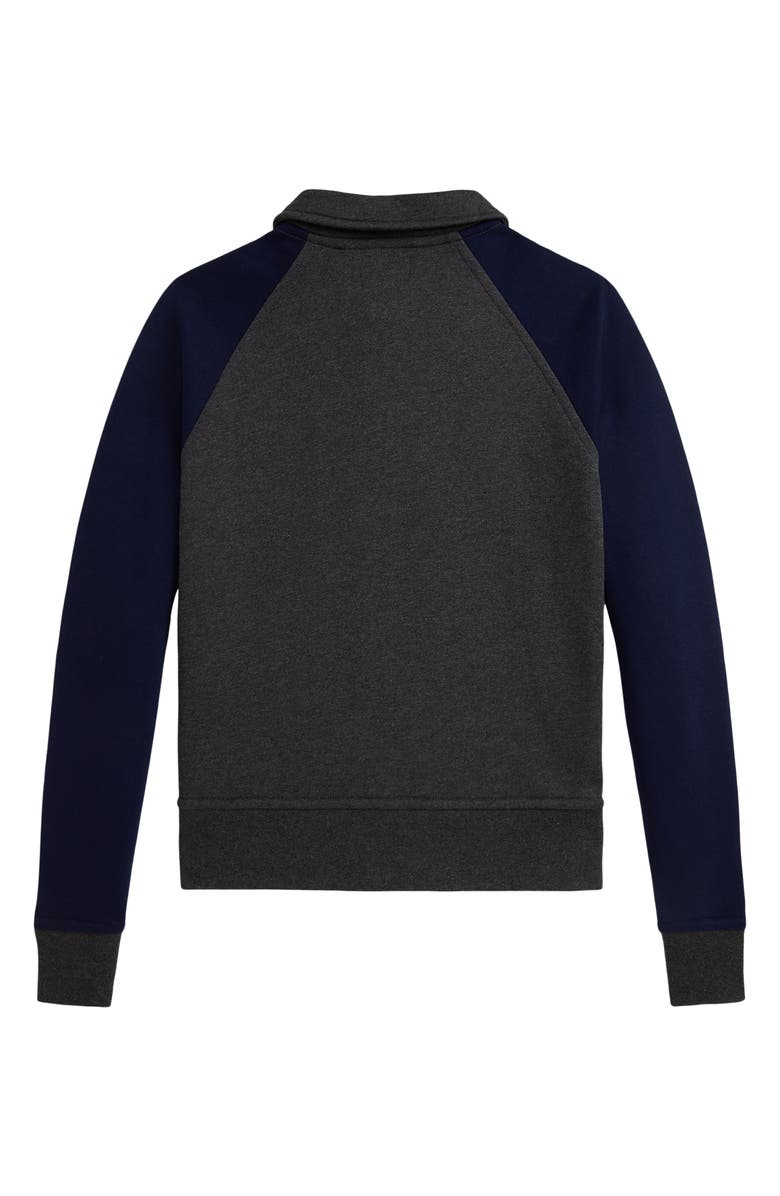 Polo Ralph Lauren Kids' Raglan Sleeve Bomber Jacket, Alternate, color, Windsor Heather/ Refined Navy