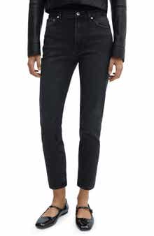 MANGO Slim Fit Crop Jeans