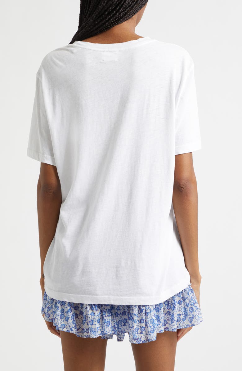 Isabel Marant Étoile Zewel Oversize Cotton Graphic T-Shirt, Alternate, color, White/ Blue