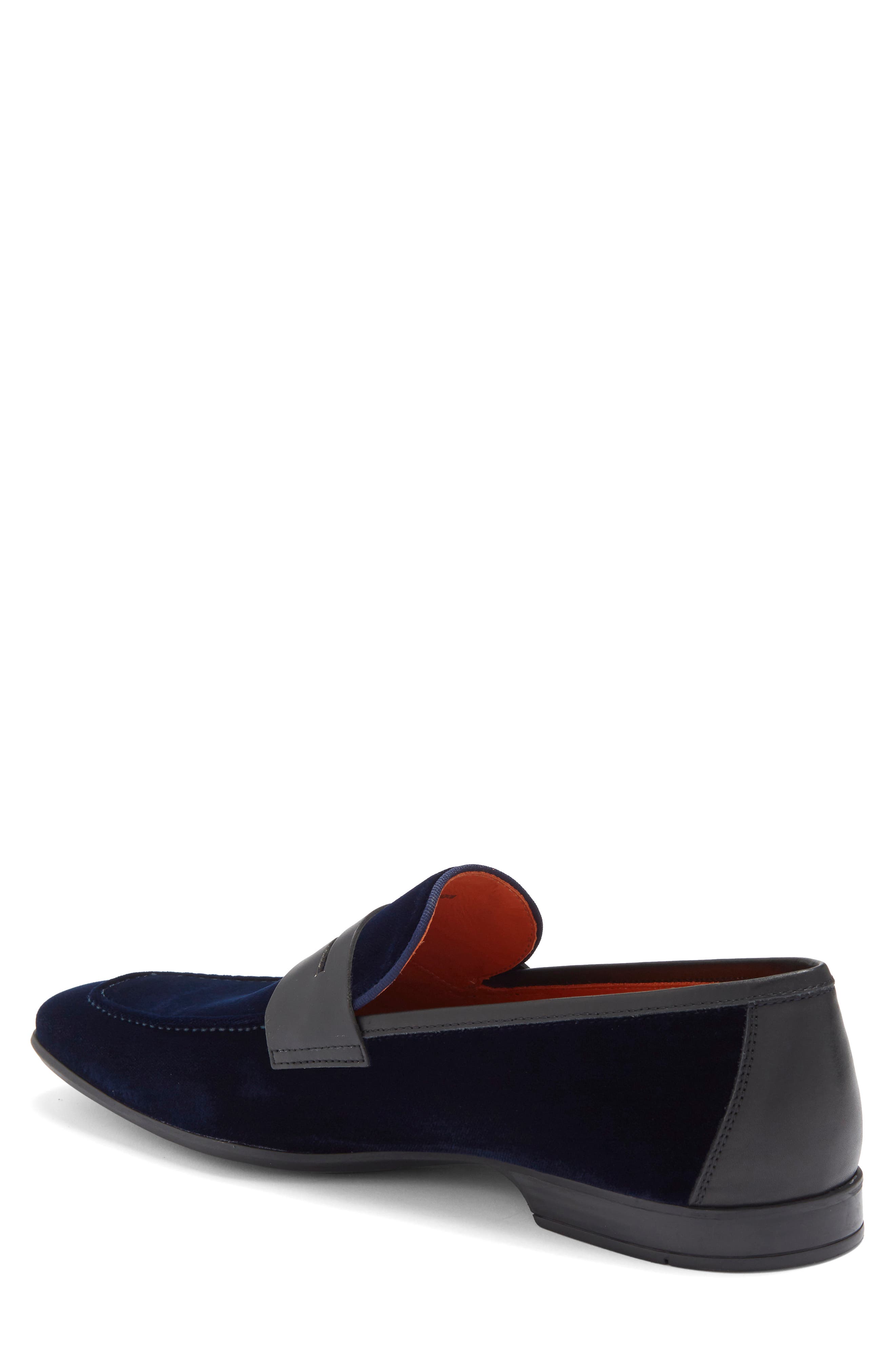 Vale Velvet Penny Loafer, Alternate, color, NAVY VELVET