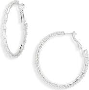 Cara Baguette Cubic Zirconia Hoop Earrings
