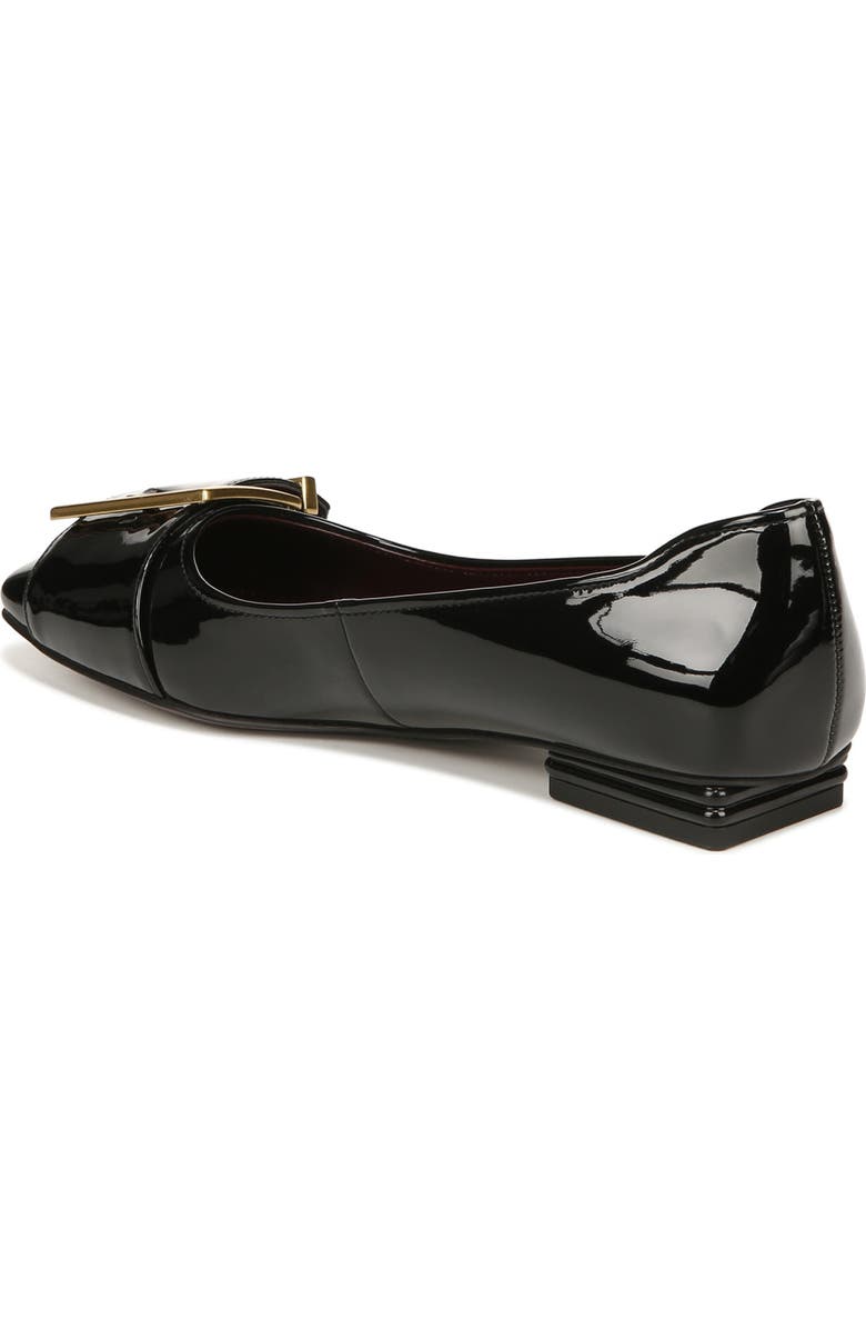 Franco Sarto Tahlia Buckle Square Toe Flat, Alternate, color, Black