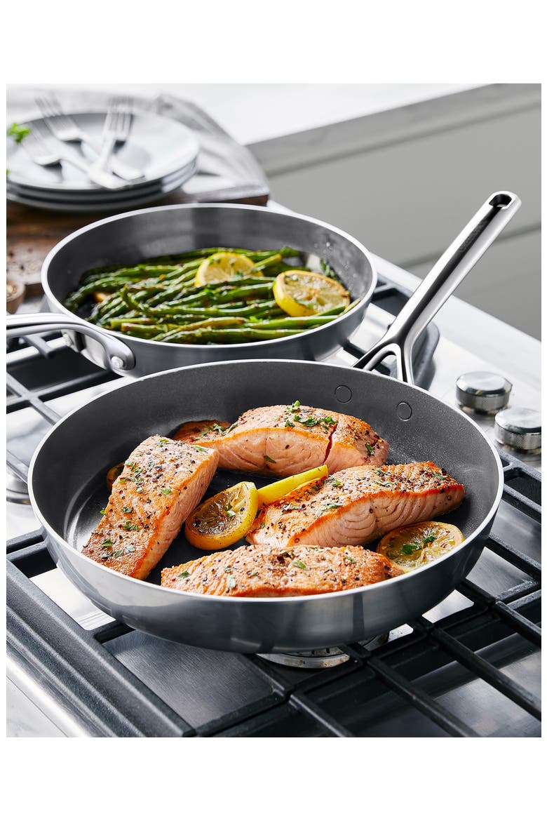 GP5 Set of 2 Stainless Steel Nonstick Frying Pans, Alternate, color, STAINLESS STEEL