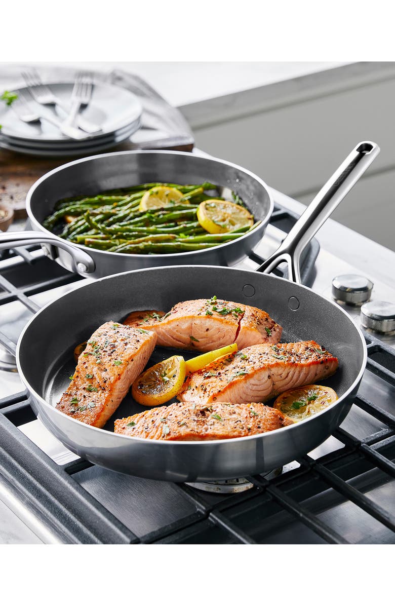 GreenPan GP5 Set of 2 Stainless Steel Nonstick Frying Pans, Alternate, color, Stainless Steel