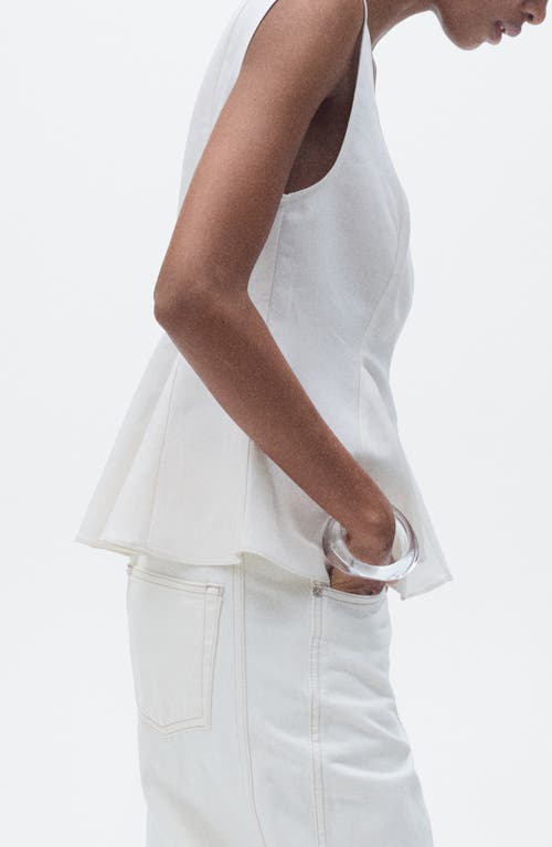 Mango Sleeveless Peplum Top