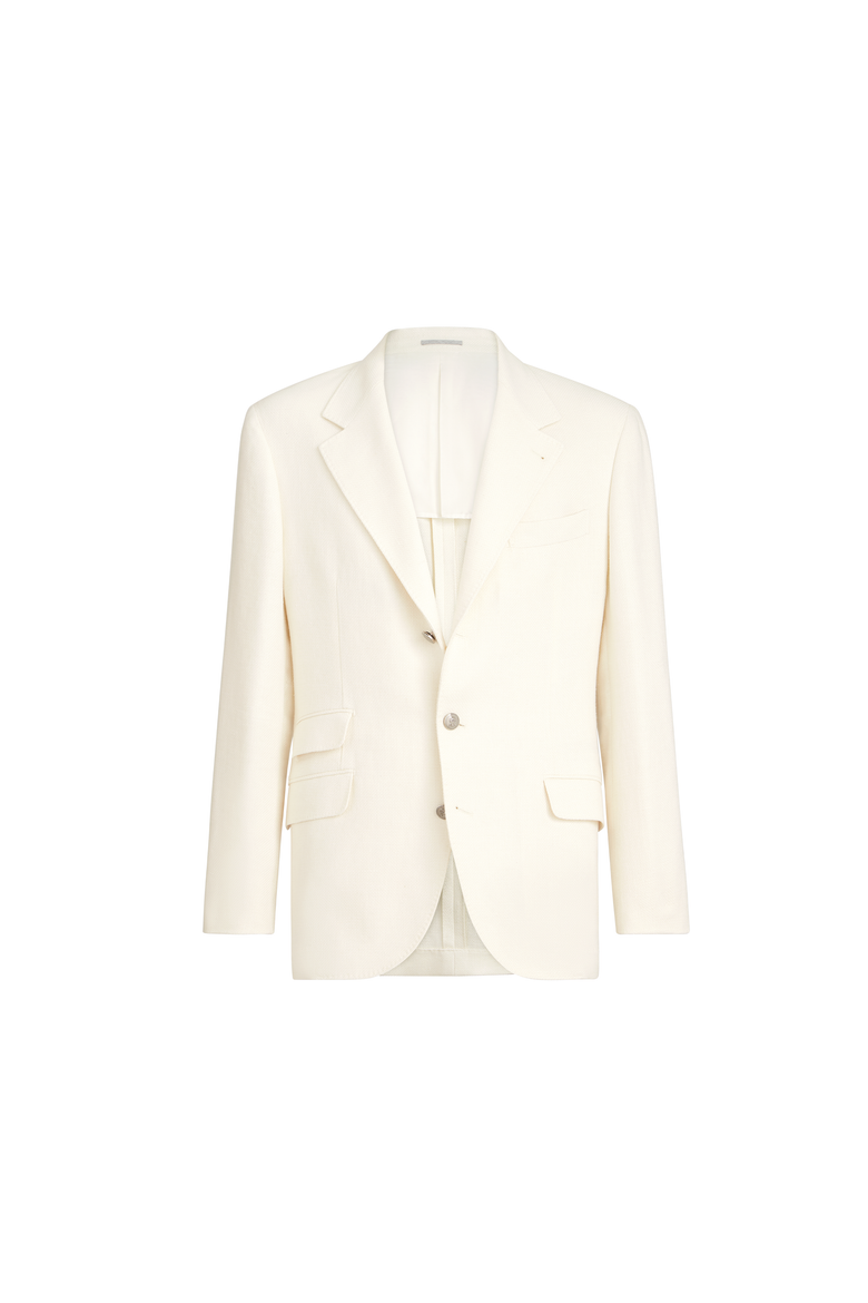 Hopsack deconstructed blazer, Alternate, color, Off-White