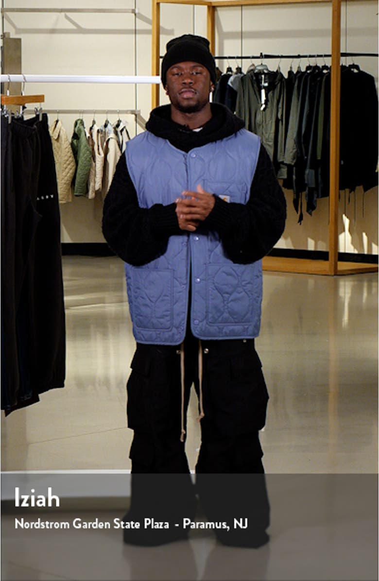 Skyton Onion Quilted Snap-Up Vest, sales video thumbnail