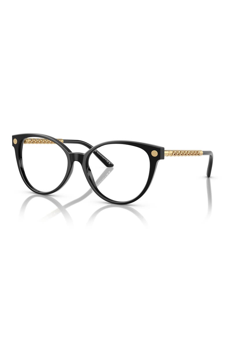 54mm Cat Eye Optical Glasses, Alternate, color, BLACK