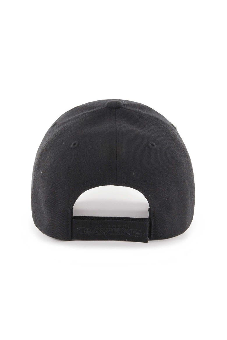 Men's '47 Black Baltimore Ravens  Tonal MVP Adjustable Hat, Alternate, color, Black