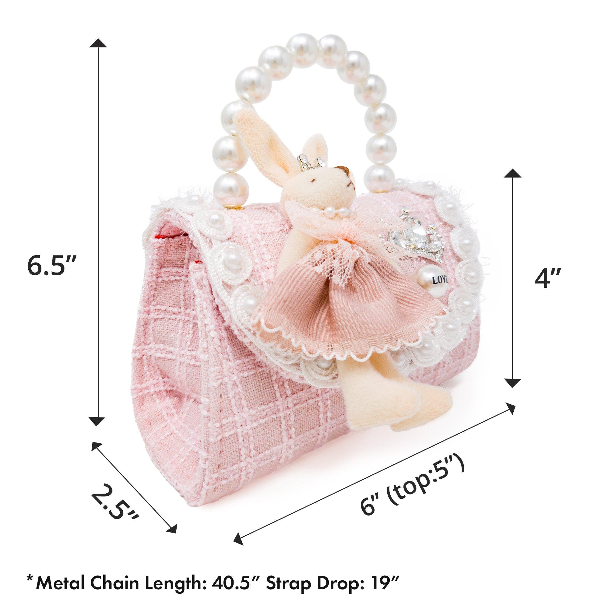 Hand Bag - Bunny Bloom, Alternate, color, Rose Milk