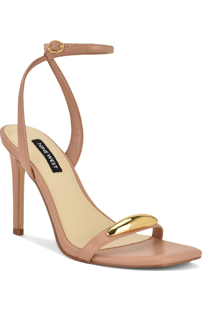 Nine West Props Ankle Strap Sandal, Main, color, Light Natural