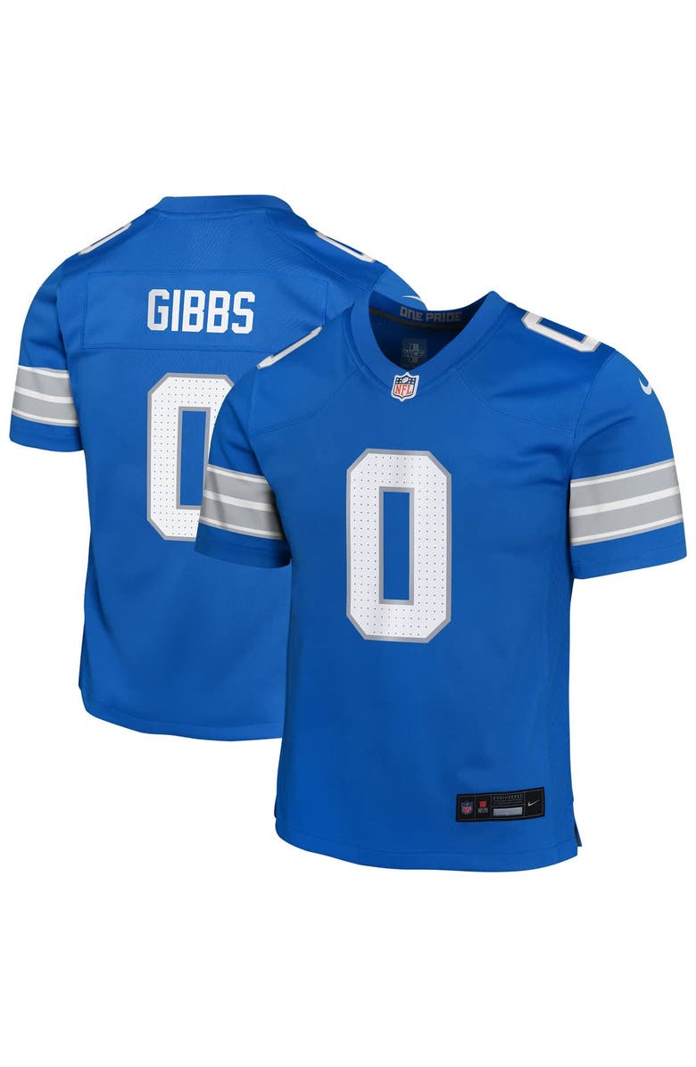 Nike Youth Nike Jahmyr Gibbs Blue Detroit Lions Team Game Jersey, Main, color, Blue