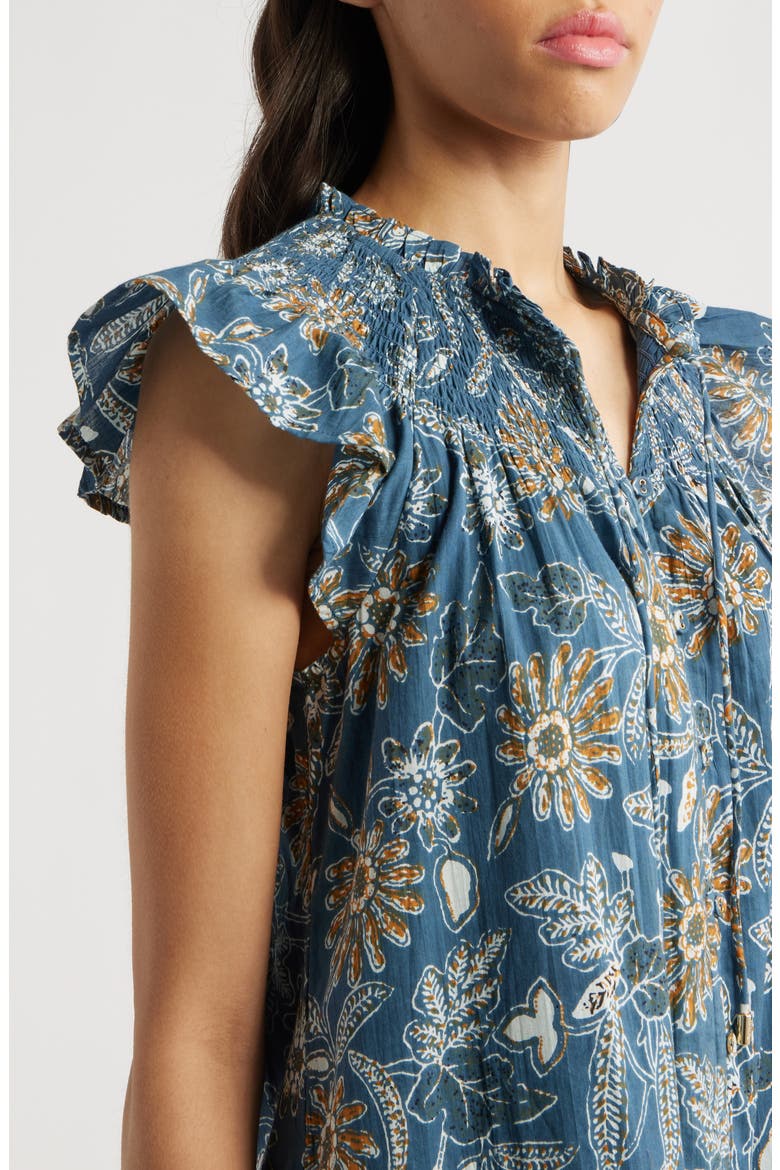 Lydia Floral Organic Cotton Babydoll Dress, Alternate, color, MAGNOLIA FLORAL