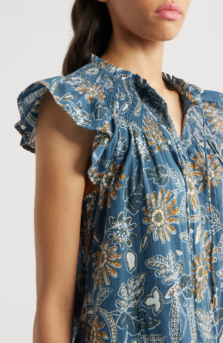 Cleobella Lydia Floral Organic Cotton Babydoll Dress, Alternate, color, 