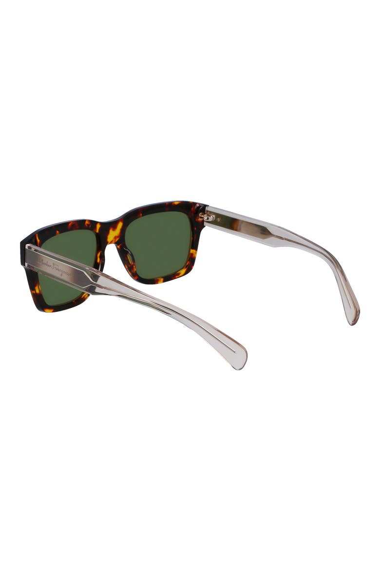 56mm Polarized Rectangular Sunglasses, Alternate, color, DARK TORTOISE