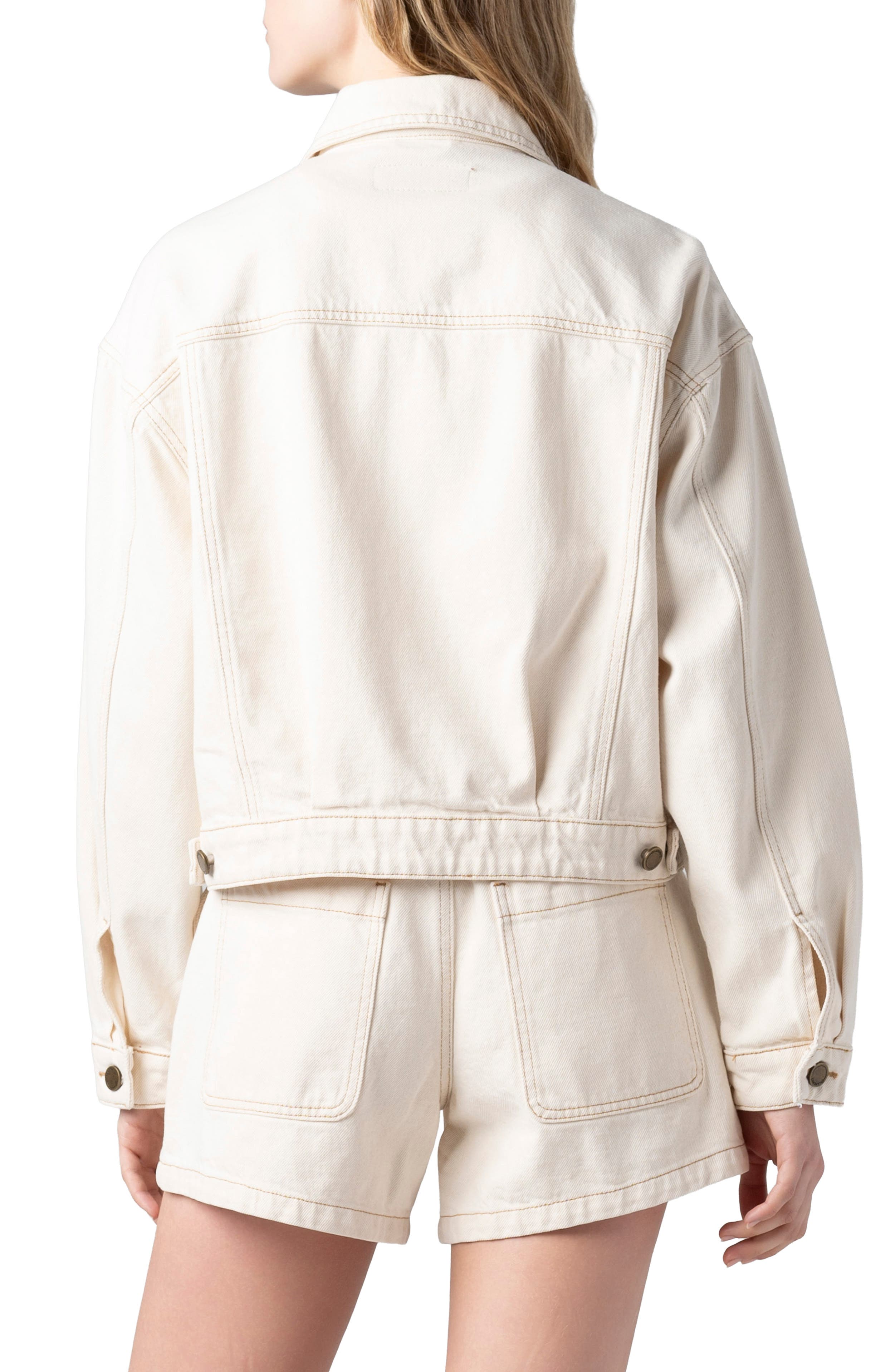 Lace-Up Denim Jacket - image 2