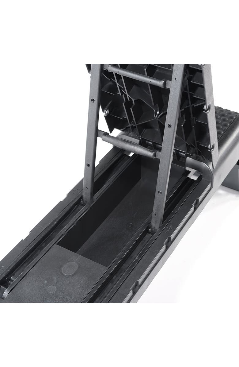 Power system Aerobic Deck, Adjustable Fitness Deck Bench w/Adjustable Deck & Resistance Band Clips, Alternate, color, Black