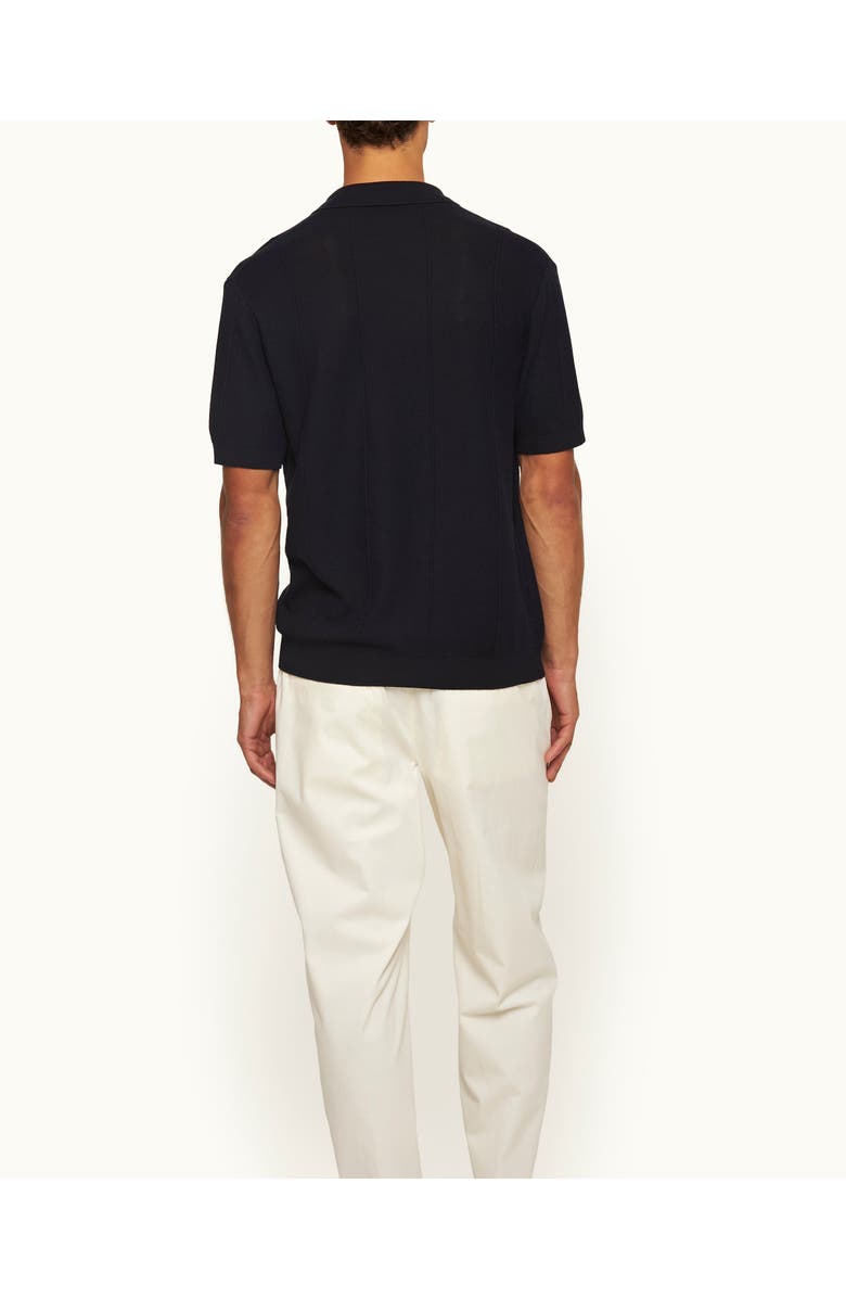 Orlebar Brown Tiernan Classic Fit Capri Collar Mercerised Cotton Shirt, Alternate, color, Night Iris