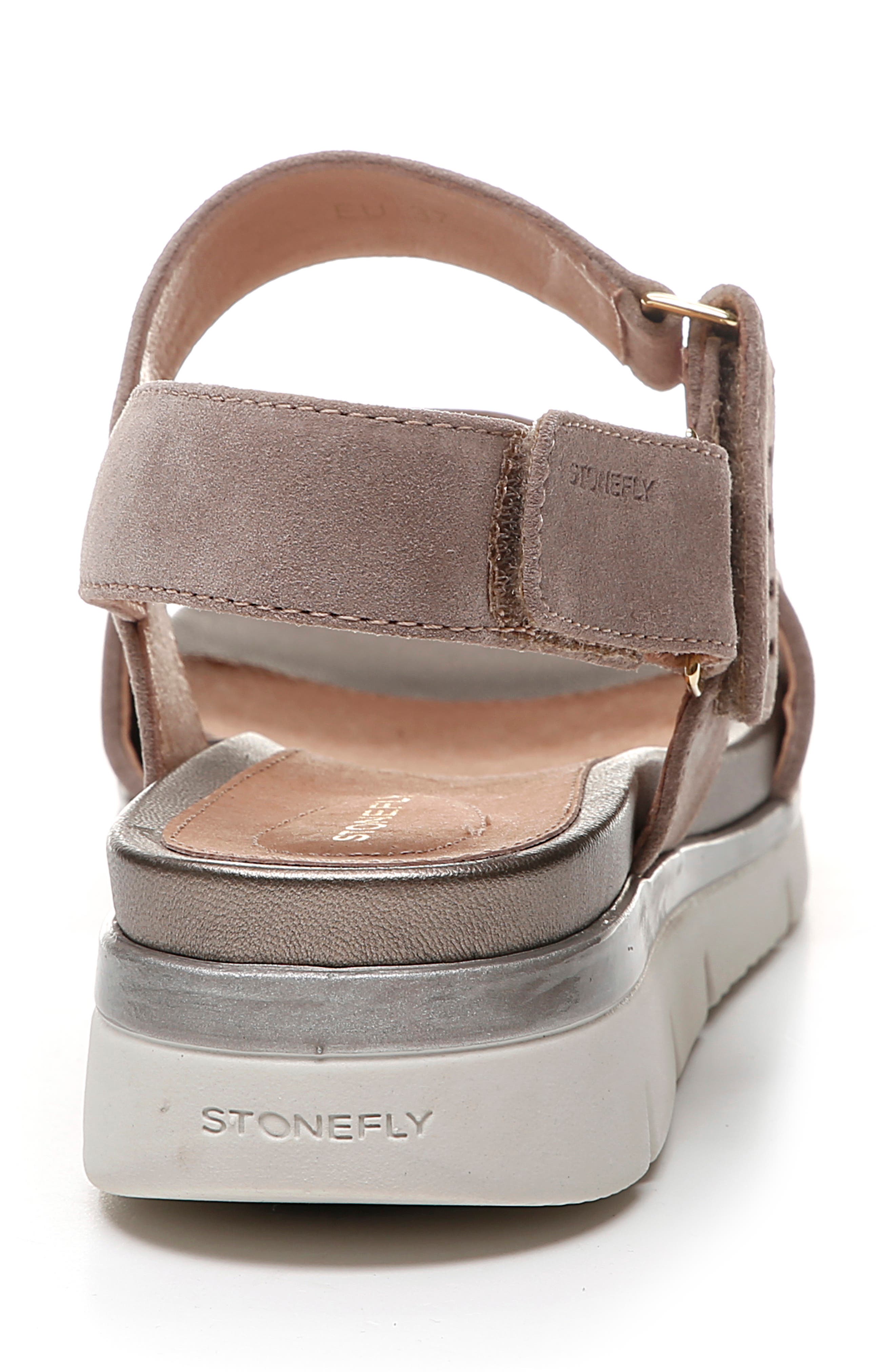 Stonefly Elody Velour Sandal, Alternate, color, 