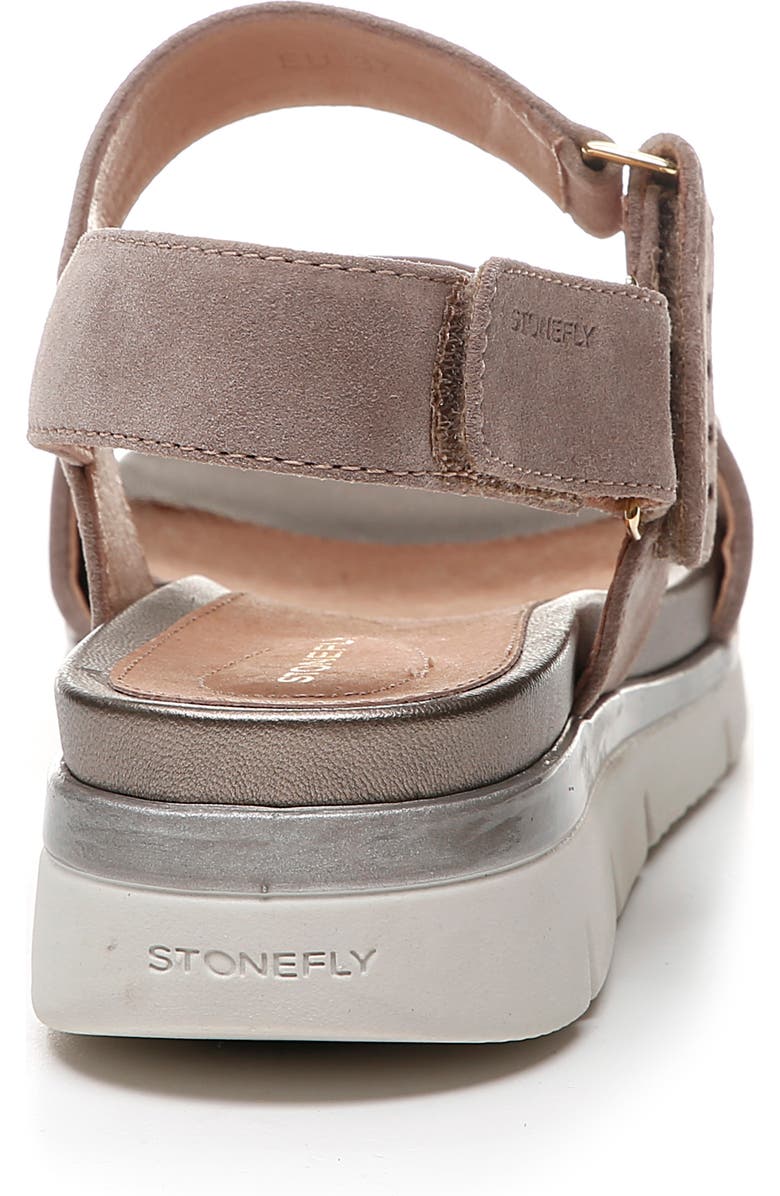 Stonefly Elody Velour Sandal, Alternate, color,