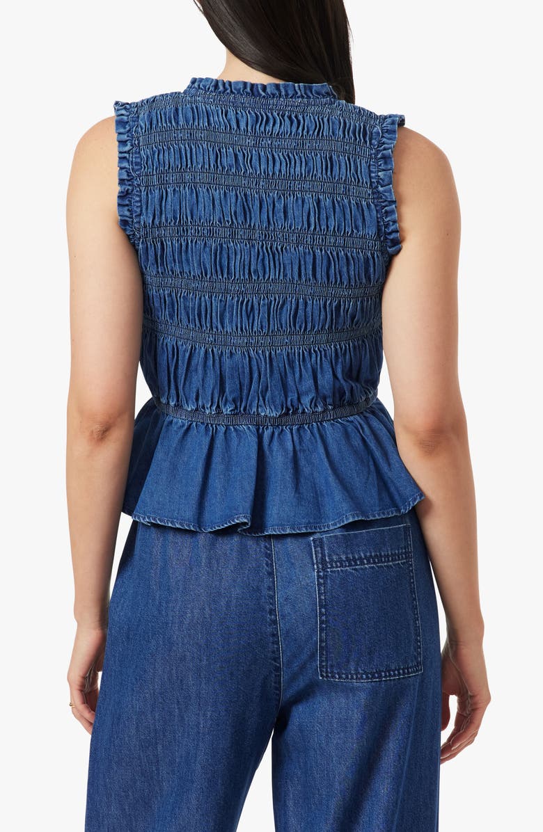 Habitual Ruffle Denim Tank Top, Alternate, color, Laguna