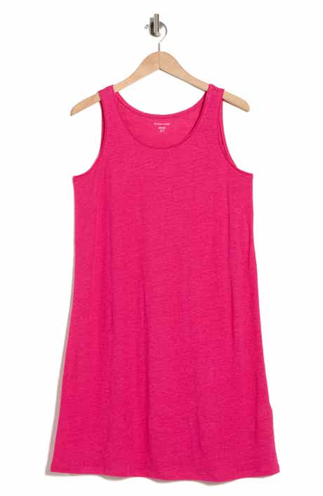 Eileen Fisher Scoop Neck Linen Tank Dress
