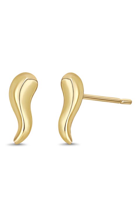 14K Gold Stud Earrings