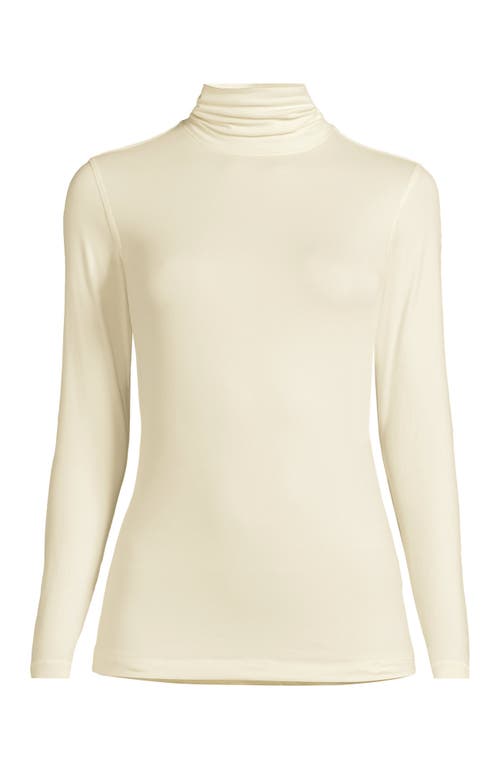 Lands' End Plus Size Baselayer Cozy Thermaskin Turtleneck Top In Multi